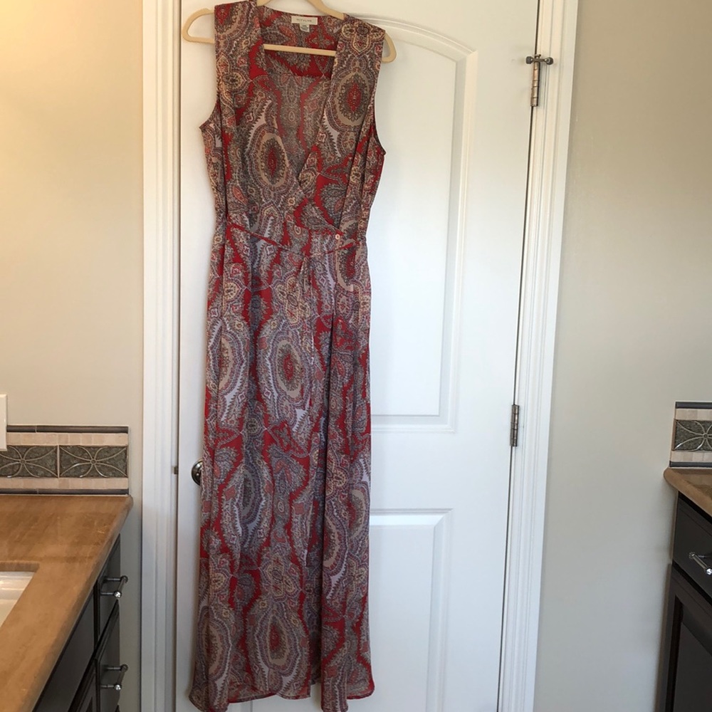 Anthro brand maxi wrap dress